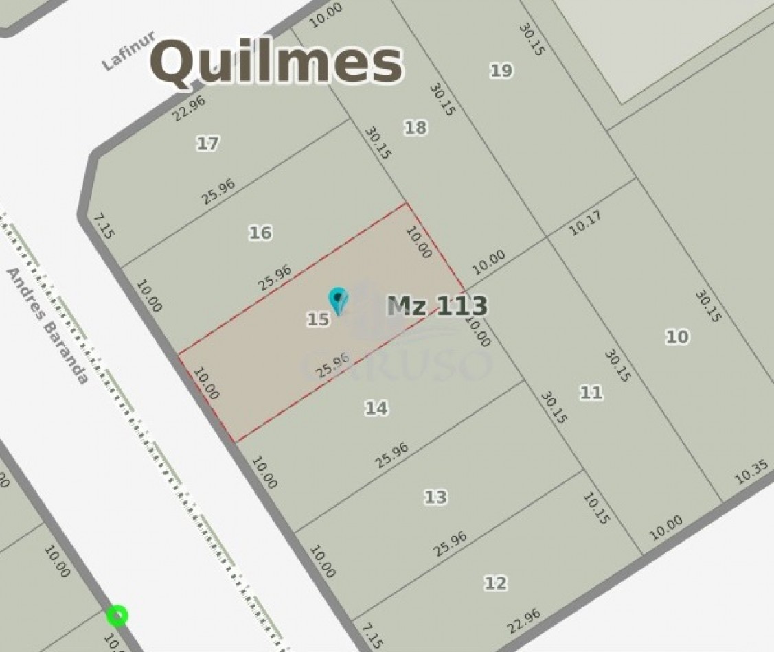 Lote en Quilmes Oeste